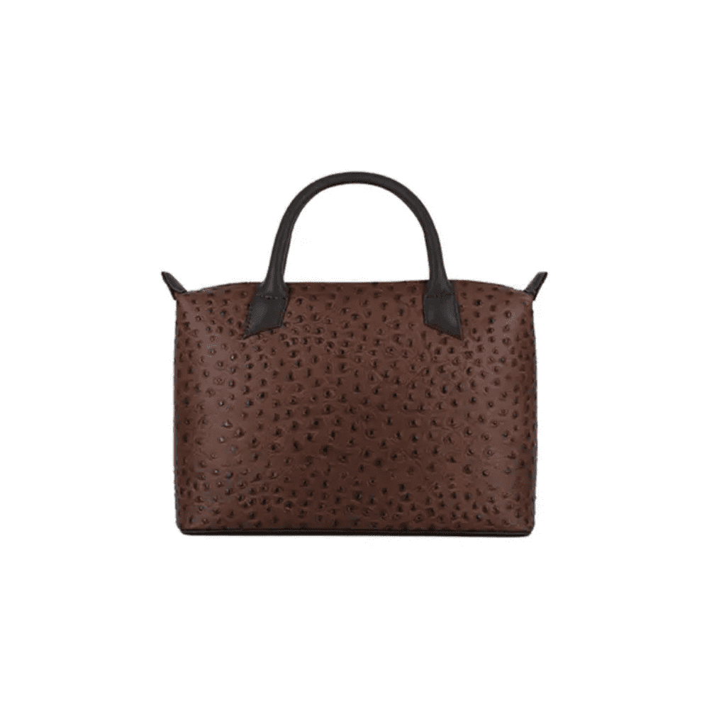 Cognac Grace Ostrich Handbag (2)